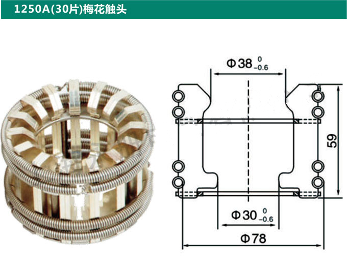 1250A(30片)梅花触头