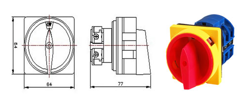 红黄把手挂锁型转换开关ADI63-G