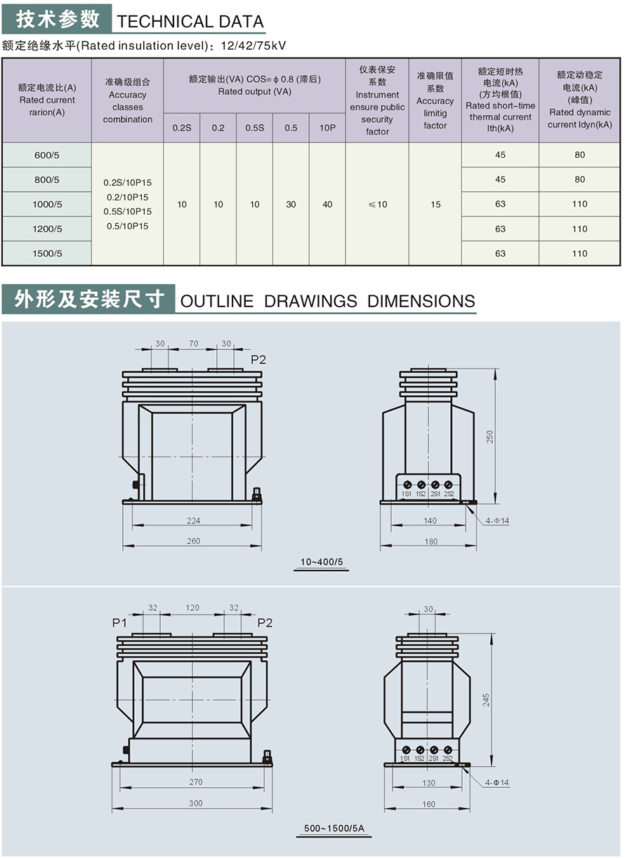 LZZQB6-10GYW1型电流互感器