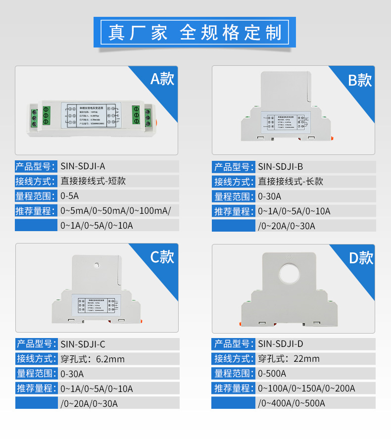 穿孔式直流电流变送器