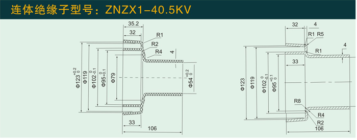 ZNZX1—40.5KV 连体绝缘子