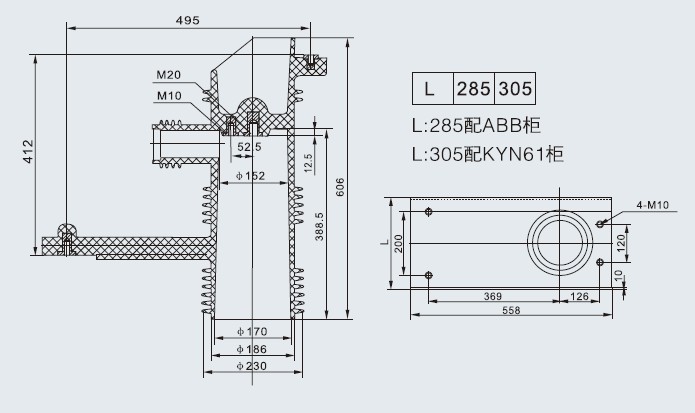 ABB触头盒 CH3-35Q/660/280    KYN61-40.5KV开关柜系列