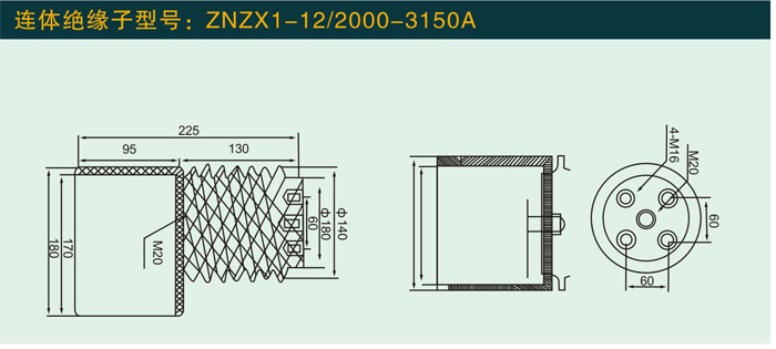 ZNZX1—12/2000—3150A 连体绝缘子