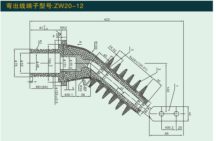 ZW20—12   弯出线端子