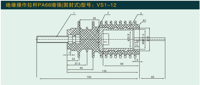 VS1—12  绝缘操作杆PA66