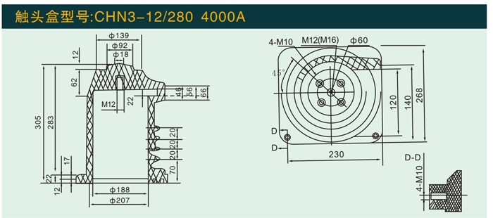 CHN3—12/280  4000A  触头盒