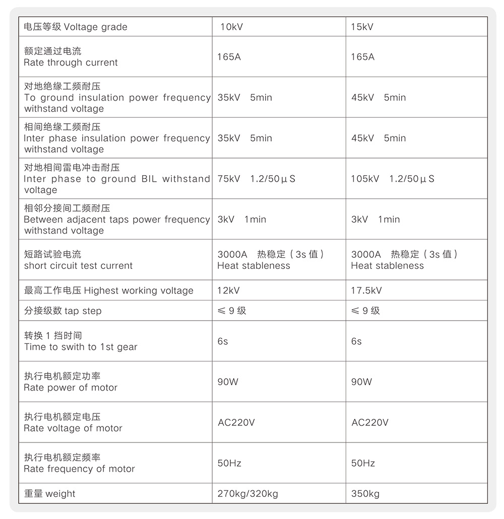 干式真空有载分接开关