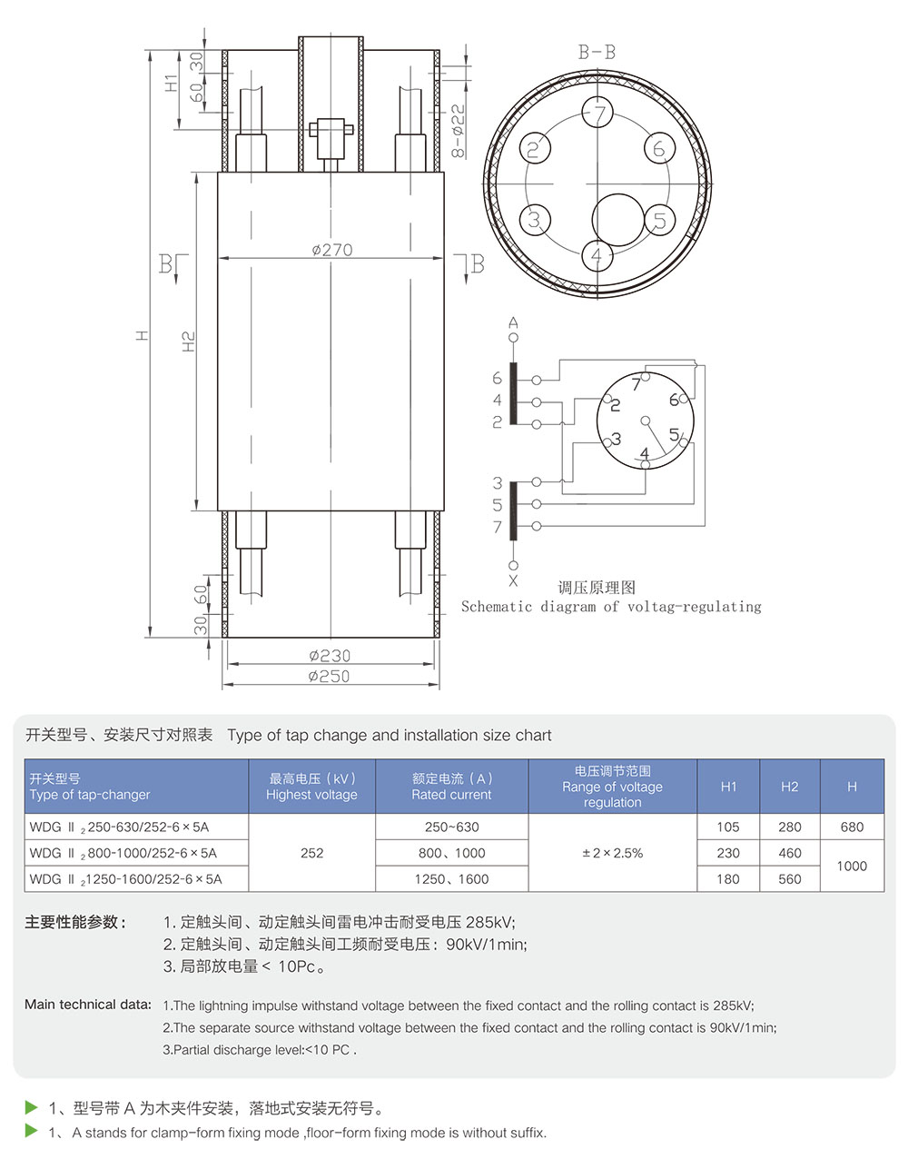 无励磁鼓(管)型分接开关