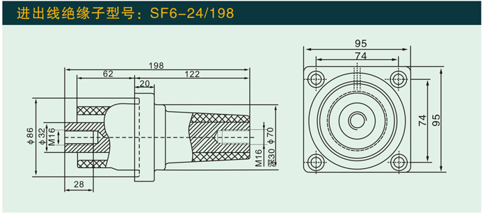 SF6—24/198    进出线绝缘子