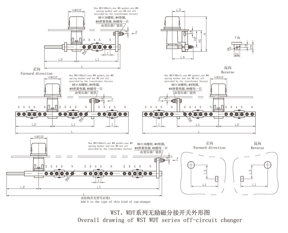 无励磁条形分接开关