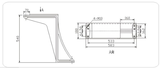 弯板 ZB01-40.5(1.4米柜体用)