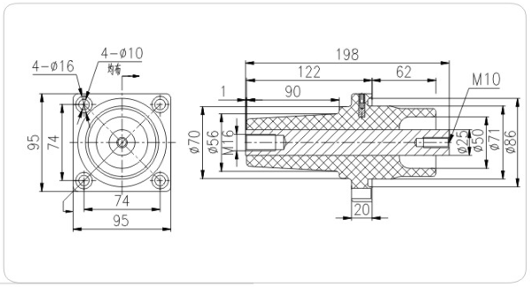 进线绝缘子 SF6-24/198   C-GIS充气柜用绝缘件系列