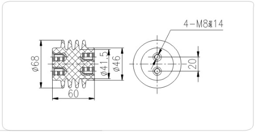 绝缘子ZJ141-12/24     C-GIS充气柜用绝缘件系列