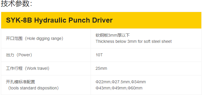 SYK-8B液压开孔器
