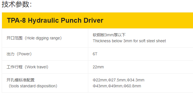 TPA-8液压开孔器