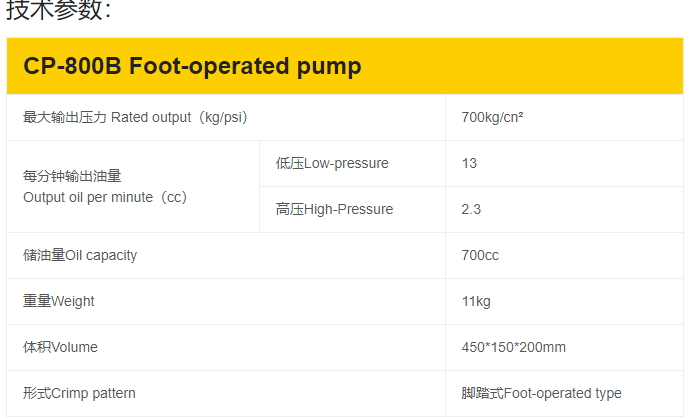 CP-800B手动泵浦