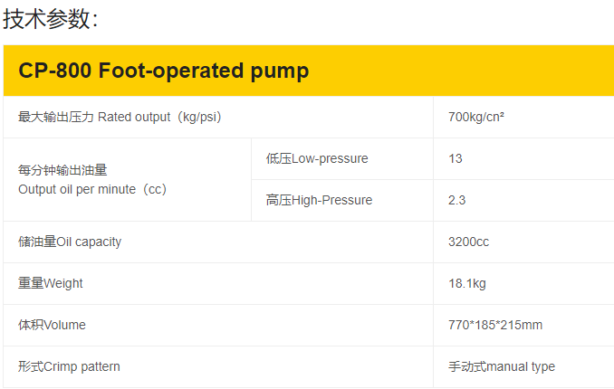 CP-800手动泵浦