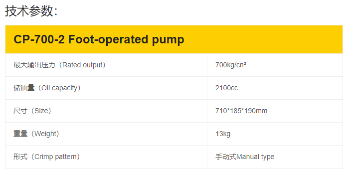 CP-700-2手动泵浦