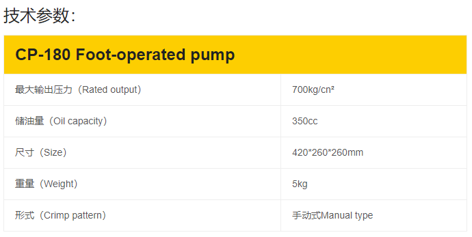 CP-180手动泵浦
