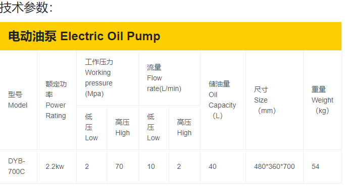 DYB-700C电动油泵