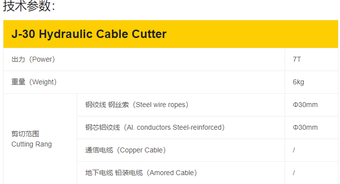 J-30液压线缆剪