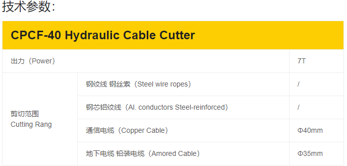 CPCF-40液压线缆剪