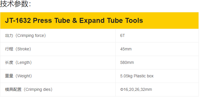 JT-1632压管/扩管工具