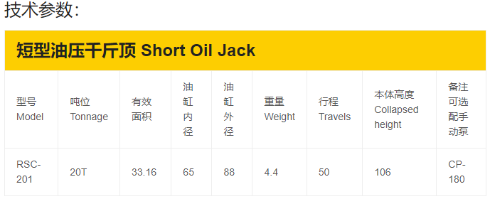 RSC-201液压千斤顶