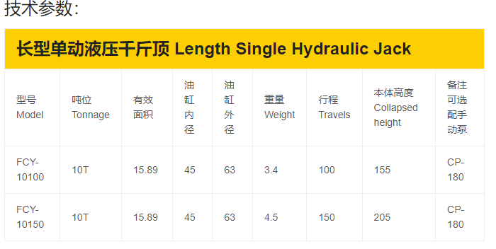 FCY-10液压千斤顶