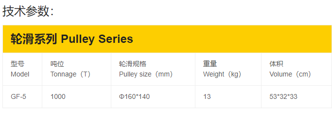 GF-5滑轮系列