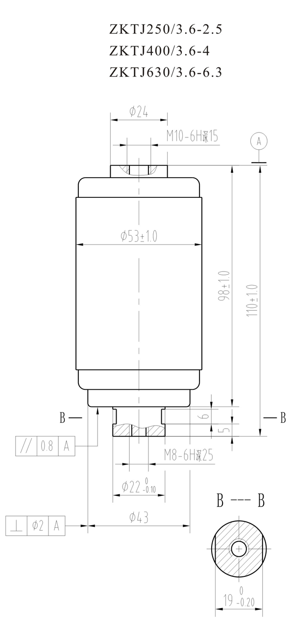 ZKTJ630/3.6-6.3 TJ030A真空灭弧室