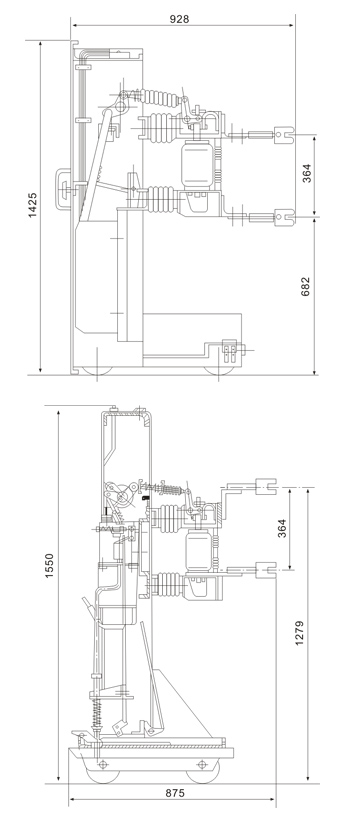 KYN1-12、JYN2-12型移开式交流金属封闭开关柜系列手车