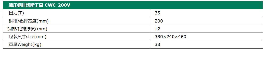 液压切断/折弯工具CWC-200V