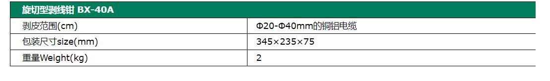 旋切型剥线钳 BX-40A