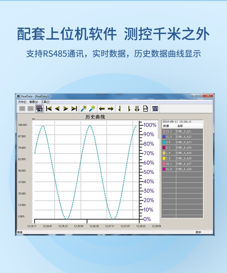 SIN-RN3000-1_18 路万能模拟输入 3.5 英寸彩色液晶屏无纸记录仪