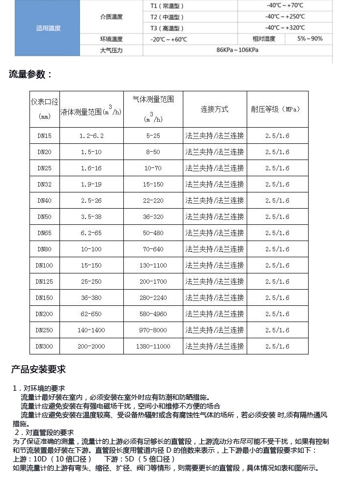 一体式涡街 蒸汽 压缩空气 氮气 导热油 水等气体液体