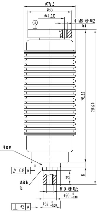 户外断路器用真空开关管 TD314W