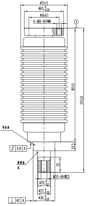 户外断路器用真空开关管 TD313D