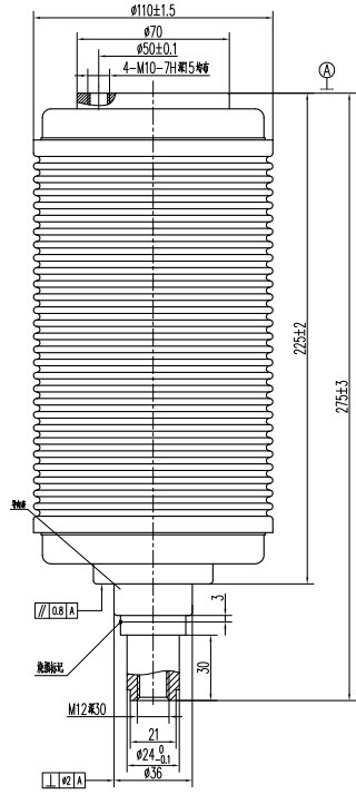 户内断路器用真空开关管 TD425Y