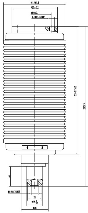 户内断路器用真空开关管 TD358Y