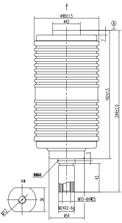 户内断路器用真空开关管 TD336K