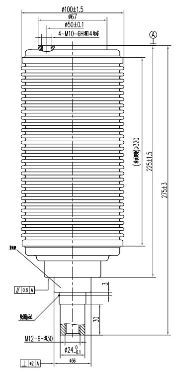 户内断路器用真空开关管 TD326Y