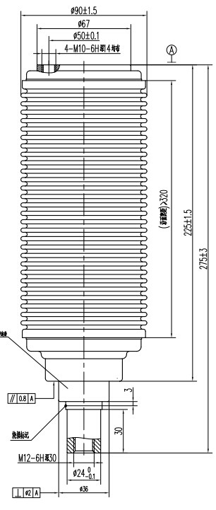 户内断路器用真空开关管TD324Y