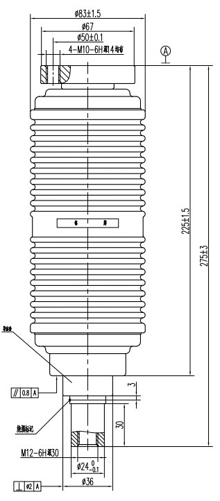 户内断路器用真空开关管TD315Y