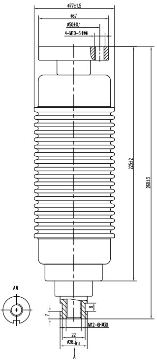 户内断路器用真空开关管TD314H