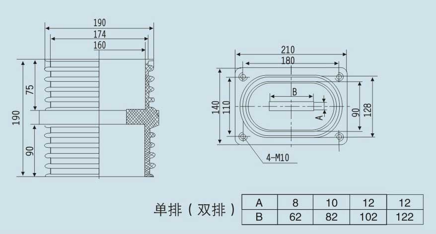 TG3-10Q/110×180中置柜套管