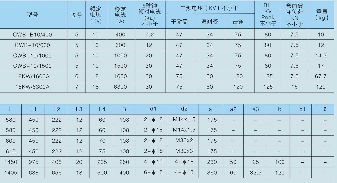 CWB-10/1000A穿墙套管