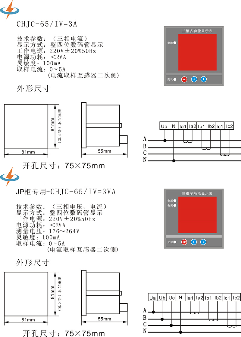 CHJC多功能数显表