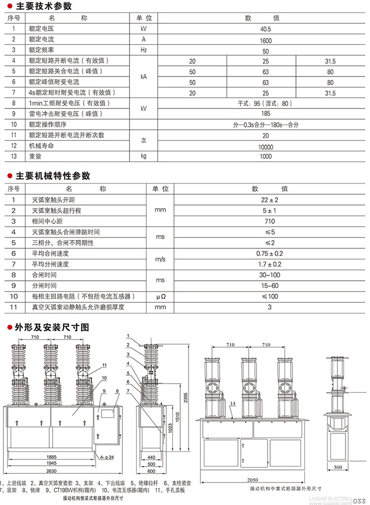 ZW7-40.5户外高压真空断路器1