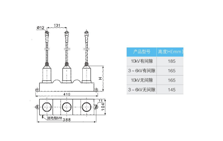 10kV及以下户内用过电压保护器